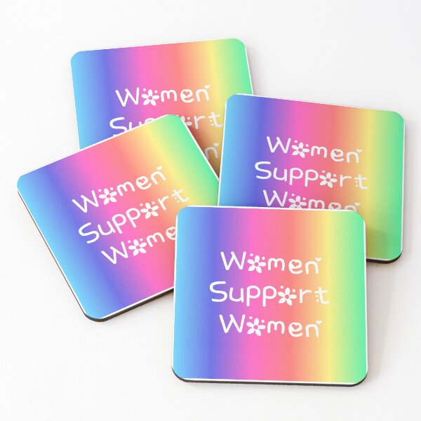 Item preview, Women Support Women Rainbow Gradient Square Hippie Text designed and sold by everything4eva.