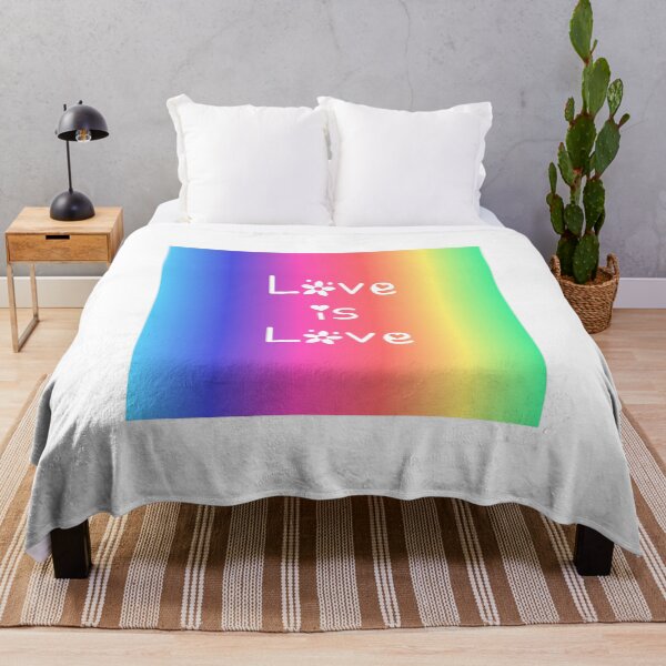 Item preview, Love is Love Rainbow Gradient Square Hippie Text designed and sold by everything4eva.
