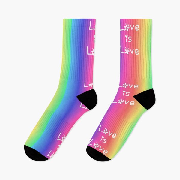 Item preview, Love is Love Rainbow Gradient Square Hippie Text designed and sold by everything4eva.
