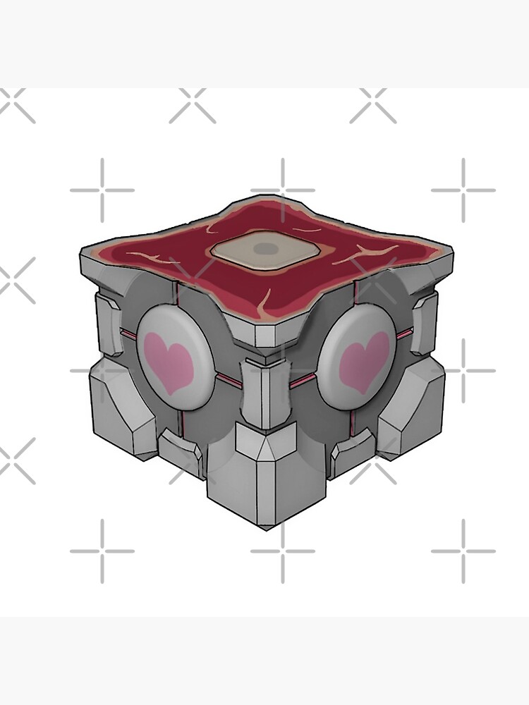 The Weighted Companion Cube (Portal). Do you prefer with the thick outline  or without? : r/AdobeIllustrator