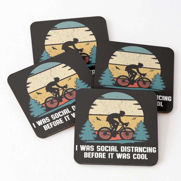 Item preview, Funny cycling I was social distancing before it was cool retro cycling bike enthusiast gift designed and sold by Majesticoo.