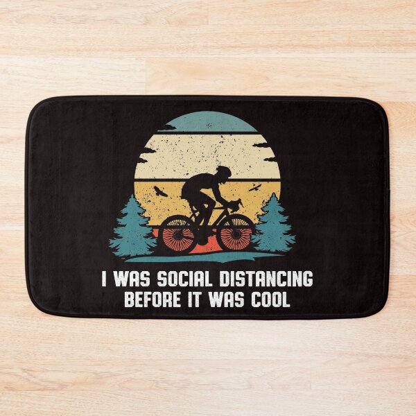 Item preview, Funny cycling I was social distancing before it was cool retro cycling bike enthusiast gift designed and sold by Majesticoo.