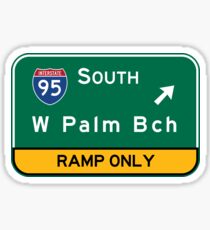 Pegatina West Palm Beach, Road Sign, Florida