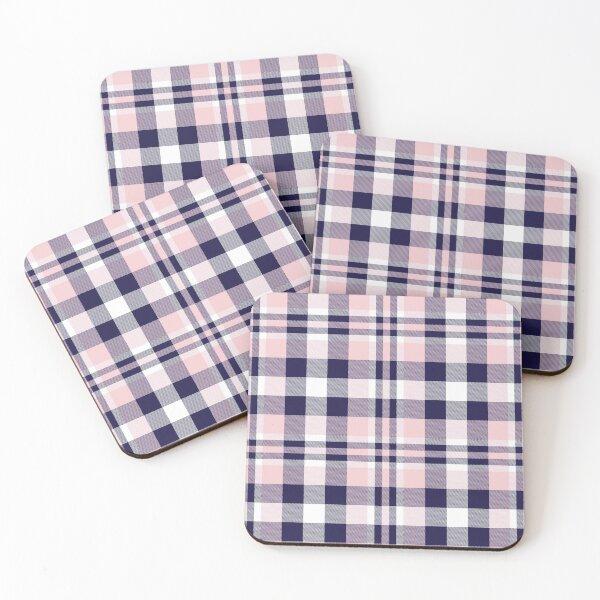 Item preview, Pink Navy Plaid Tartan Textured Pattern designed and sold by Siu-Hong Mok.