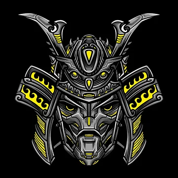 Artwork thumbnail, Robot samurai by Rakos-Merch