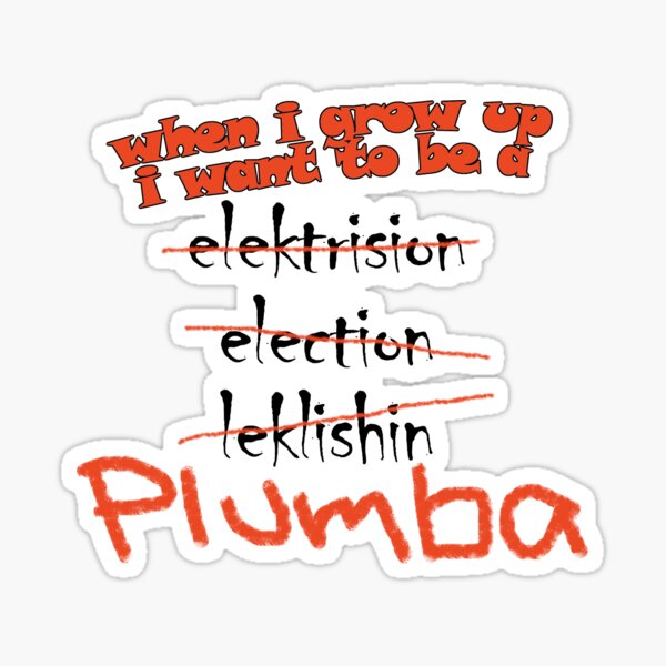 Item preview, Electrical Plumber designed and sold by BinFireBrigade.