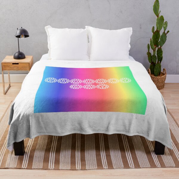 Item preview, Proudly Gay Rainbow Gradient Square Hippie Text 2 designed and sold by everything4eva.