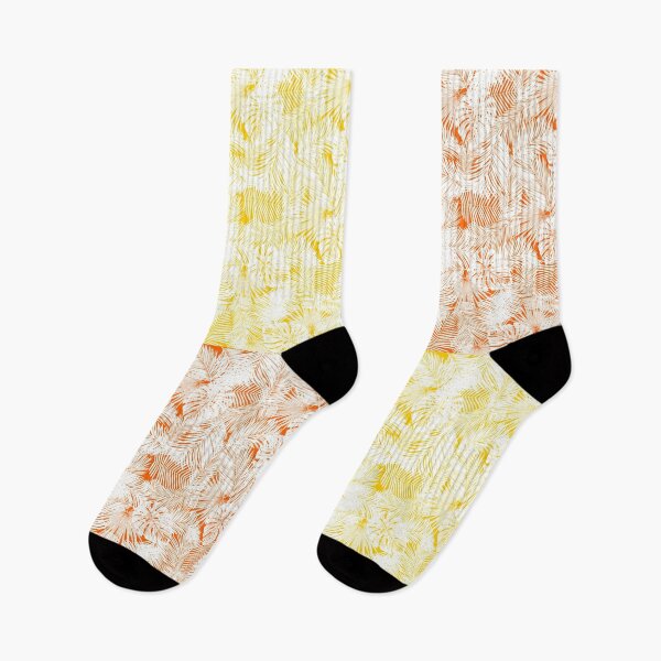 Item preview, yellow orange leaves tropical pattern designed and sold by OMdesigns93.