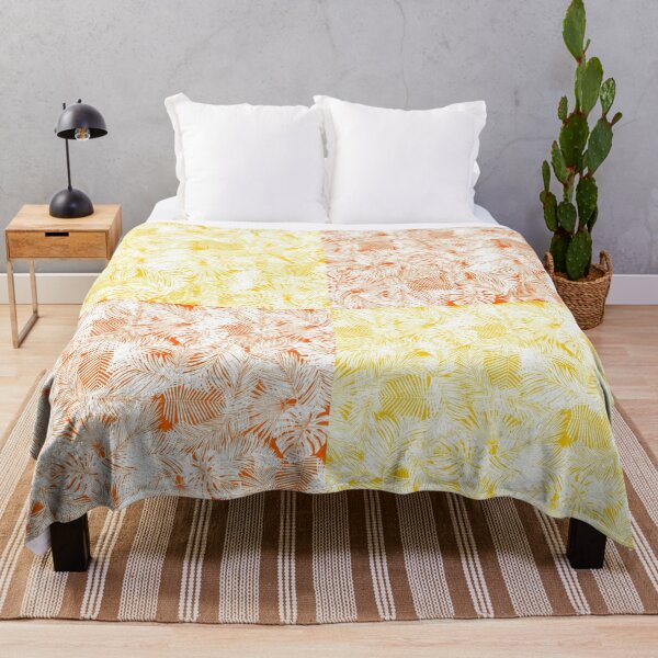 Item preview, yellow orange leaves tropical pattern designed and sold by OMdesigns93.