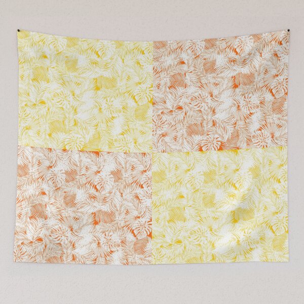 Item preview, yellow orange leaves tropical pattern designed and sold by OMdesigns93.