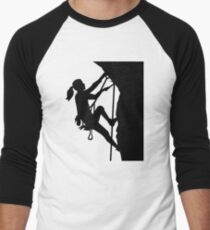 Climbing woman girl Men's Baseball ¾ T-Shirt