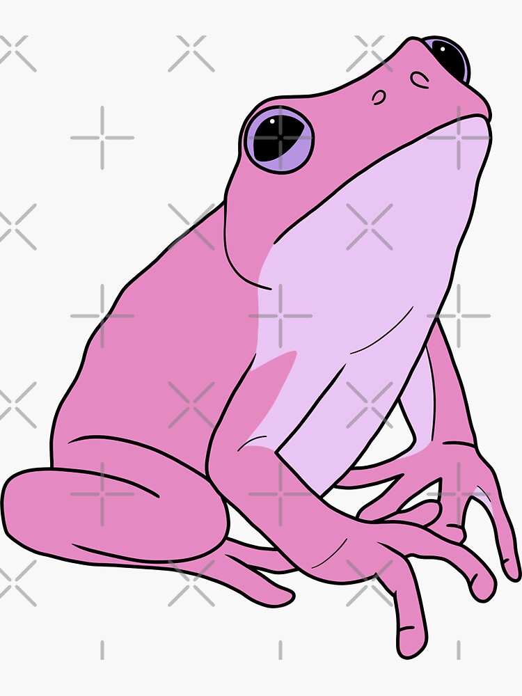 Pink Tree Frog Sticker for Sale by Charloote