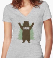 Bear Hug (Reworked) Women's Fitted V-Neck T-Shirt