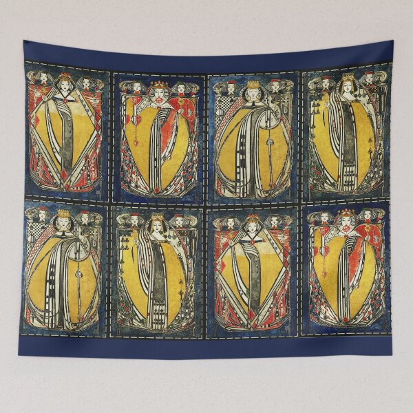 Item preview, FOUR QUEENS OF HEARTS ,CLUBS,DIAMONDS AND SPADES Art Nouveau  designed and sold by BulganLumini.