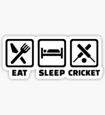 Eat sleep cricket Sticker