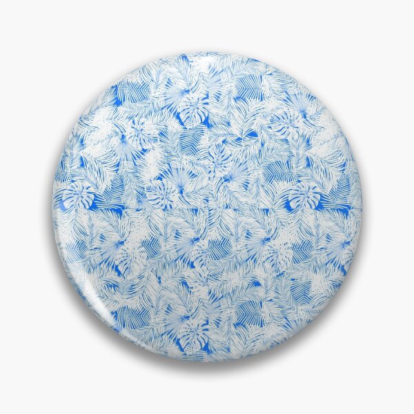 Item preview, blue tropical leaves pattern designed and sold by OMdesigns93.