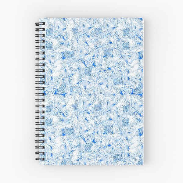 Item preview, blue tropical leaves pattern designed and sold by OMdesigns93.