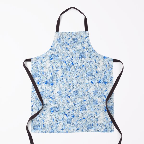 Item preview, blue tropical leaves pattern designed and sold by OMdesigns93.