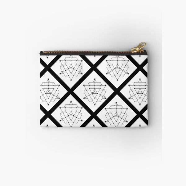 Item preview, Merkaba on Diagonal Plaid Pattern (Black and White) designed and sold by squishyrainbow.