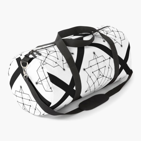 Item preview, Merkaba on Diagonal Plaid Pattern (Black and White) designed and sold by squishyrainbow.