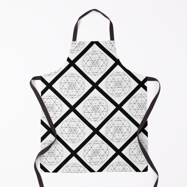 Item preview, Sri Yantra on Diagonal Plaid Pattern (Black and White) designed and sold by squishyrainbow.