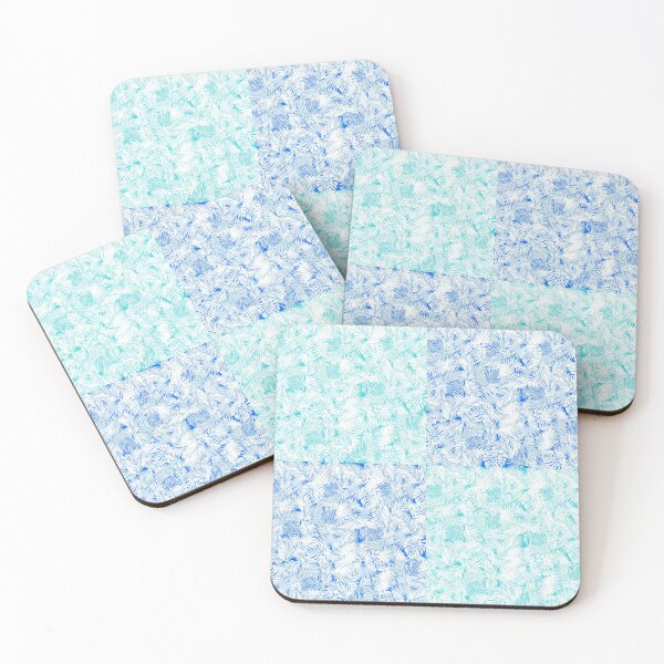 Item preview, blue / green leaves pattern tropical designed and sold by OMdesigns93.