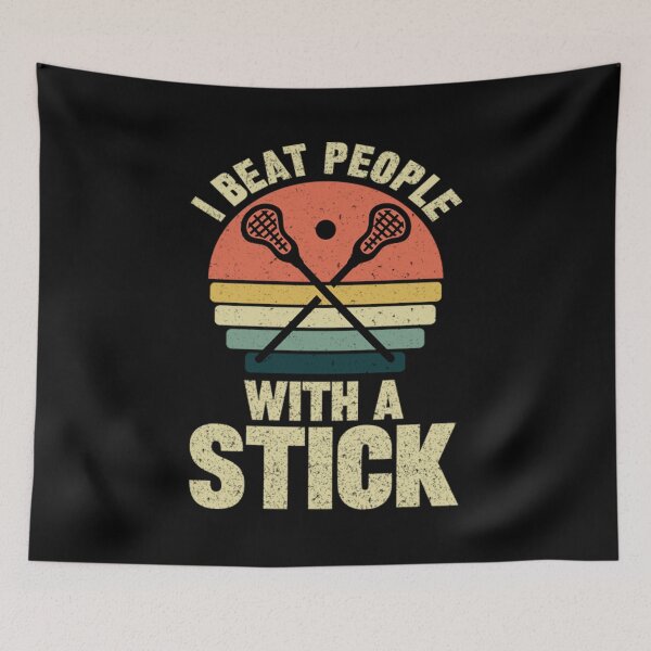 Item preview, I Beat People With A Stick, Funny Gift For Lacrosse Player Retro designed and sold by michic102.