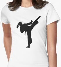 Karate girl woman Women's Fitted T-Shirt