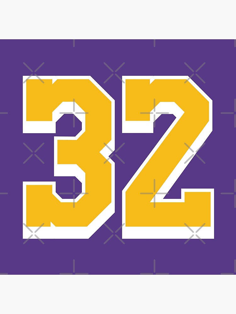 24 Yellow Number Twenty-four Purple Basketball Jersey Poster for Sale by  elhefe