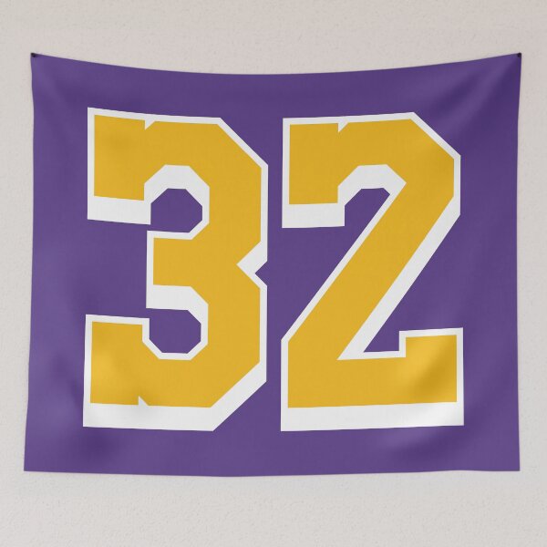 Item preview, 32 Yellow Number thirty-two Purple Basketball Jersey designed and sold by elhefe.
