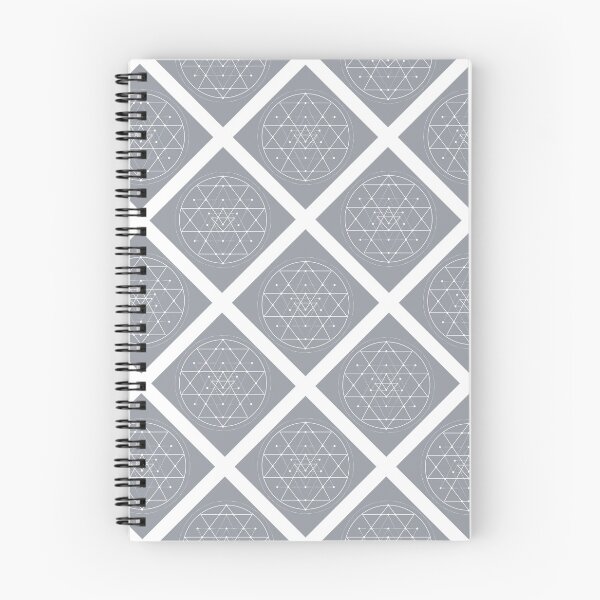 Item preview, Sri Yantra on White Diagonal Plaid Pattern (Lavender Gray) designed and sold by squishyrainbow.