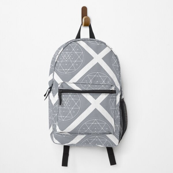 Item preview, Sri Yantra on White Diagonal Plaid Pattern (Lavender Gray) designed and sold by squishyrainbow.
