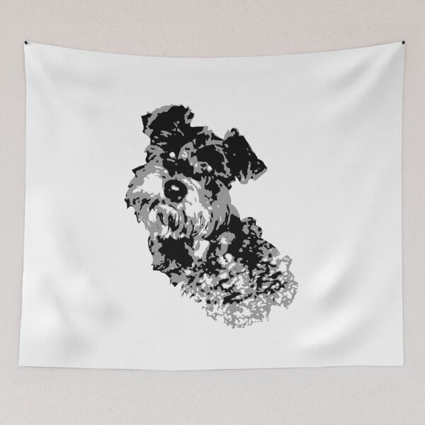 Item preview, Miniature Schnauzer Dog Black and White Graphic Drawing Original Artwork designed and sold by Stuart Siney.