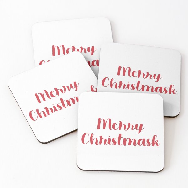 Item preview, A humorous illustration Christmas card, featuring Santa Claus, an elf and a reindeer wearing COVID19 masks and the title Merry Christmask, which is a play on words, Merry Christmas plus the letter 'k' designed and sold by Marko Blagoevic.