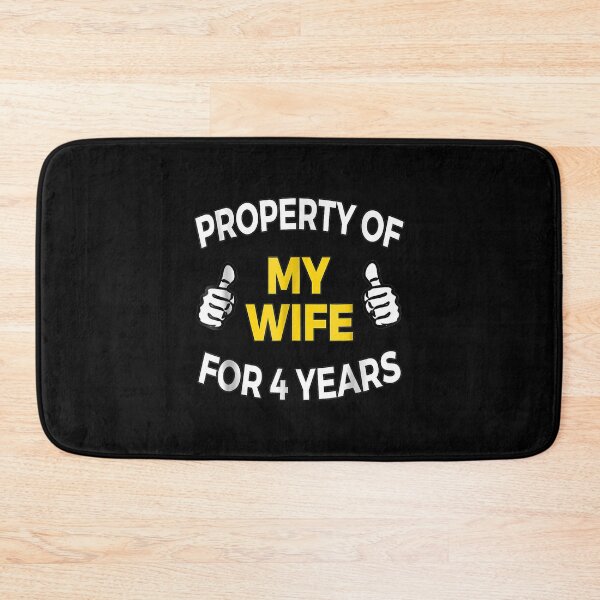 Item preview, Mens Property of my Wife for 4 Years 4th Anniversary Gift designed and sold by Laren-Fashion.