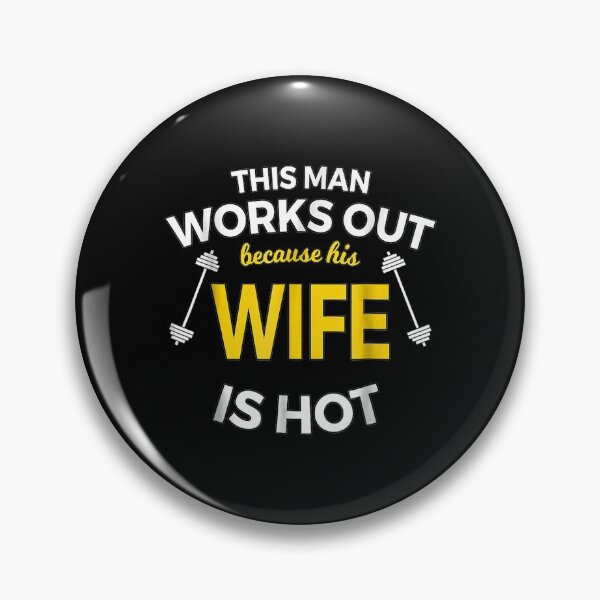 Item preview, Mens This Man Works Out Because his Wife is Hot Funny  designed and sold by Laren-Fashion.