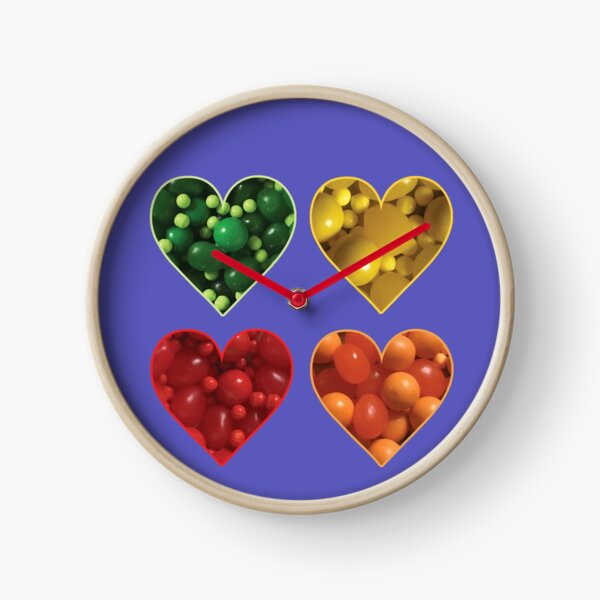 Item preview, Green, Yellow, Red, and Orange Candies in Heart Shapes on Purple designed and sold by BelindaFuller.