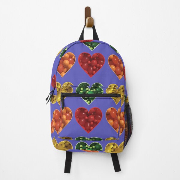 Item preview, Green, Yellow, Red, and Orange Candies in Heart Shapes on Purple designed and sold by BelindaFuller.