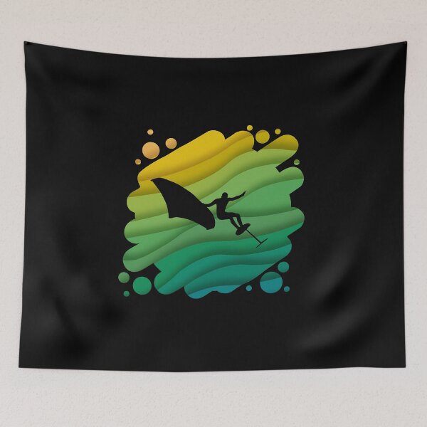 Item preview, Double Exposure Wingfoiling Surfing Surfer Gift designed and sold by vicoli-shirts.