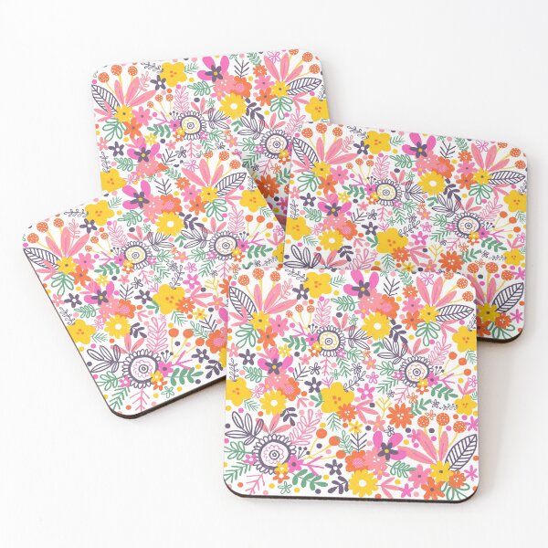 Item preview, The Fruity Garden bright flowers and leaves designed and sold by stamptout.