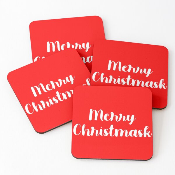 Item preview, A humorous illustration Christmas wearing COVID19 masks and the title Merry Christmask, which is a play on words, Merry Christmas plus the letter 'k' designed and sold by Marko Blagoevic.