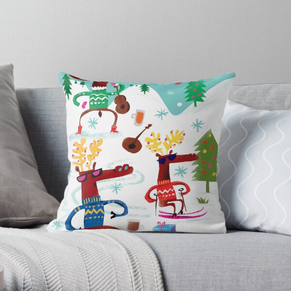 Sloping Off Throw Pillow