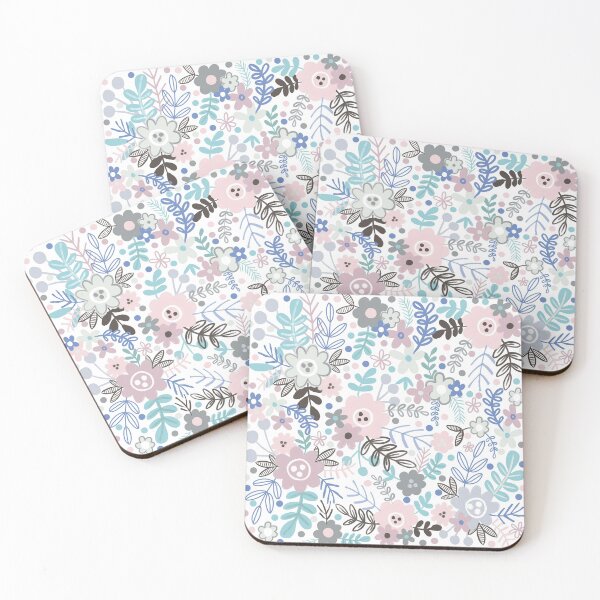 Item preview, The Pastel Garden flowers and leaves designed and sold by stamptout.