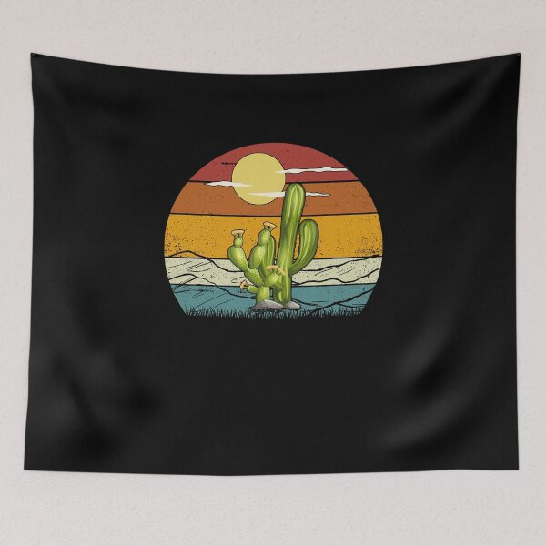 Item preview,  Retro Vintage Saguaro Cactus Cactus Sunset Desert Cactaceae designed and sold by Tee Revolution.