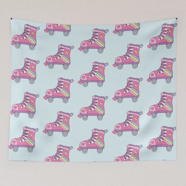 Item preview, Pink and Purple Roller Skates Doodle designed and sold by rustydoodle.