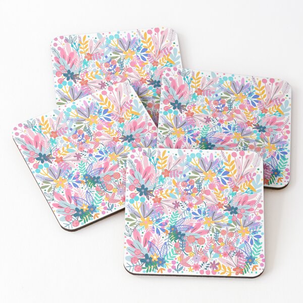 Item preview, The Tropical Garden flowers leaves berries pattern designed and sold by stamptout.
