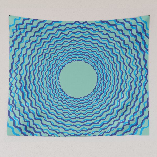 Item preview, Circular pattern in blue-green designed and sold by cyanoblau.
