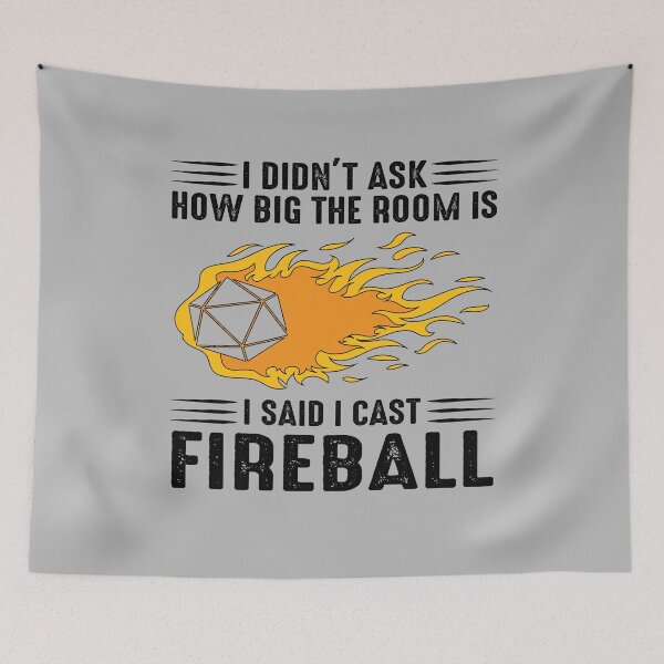 Item preview, I cast Fireball Wizard Sorcerer DM Gift TTRPG designed and sold by Clinton Thomas.