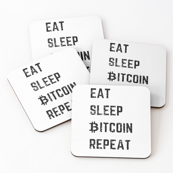Item preview, Eat. Sleep. Bitcoin. Repeat. Distressed Typography designed and sold by Unworldly.