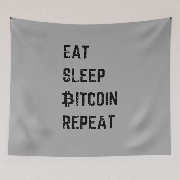 Item preview, Eat. Sleep. Bitcoin. Repeat. Distressed Typography designed and sold by Unworldly.